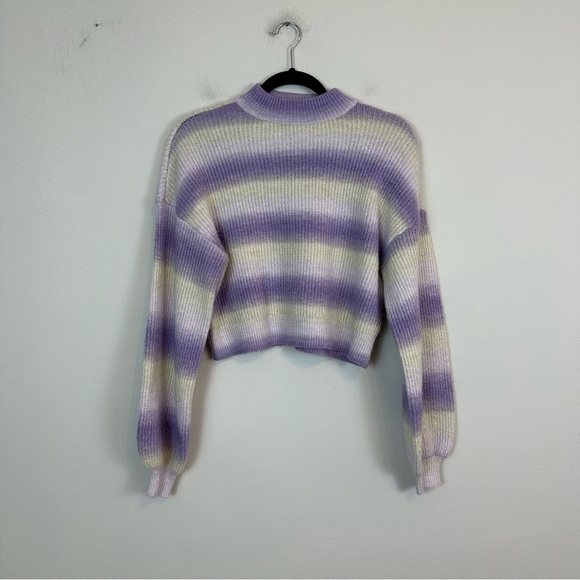 Vero Moda | Purple and White Elektra Stripe Sweater Size Small - Picture 2 of 5